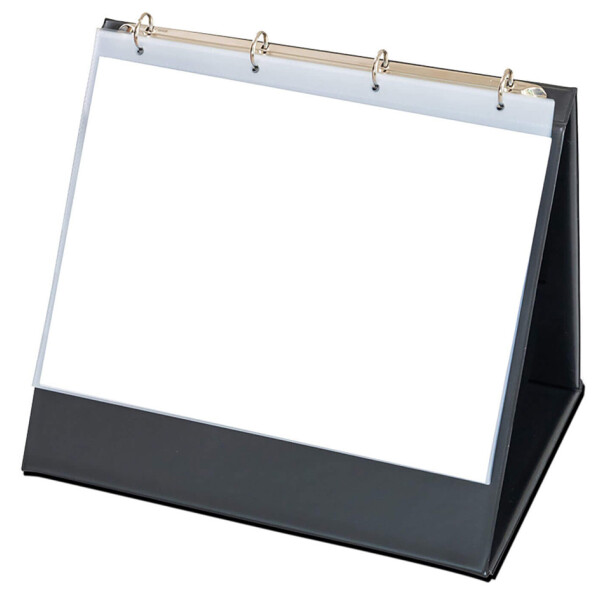 rillstab Tisch-Flipchart, A4 quer, schwarz, inkl. 10 Hüllen