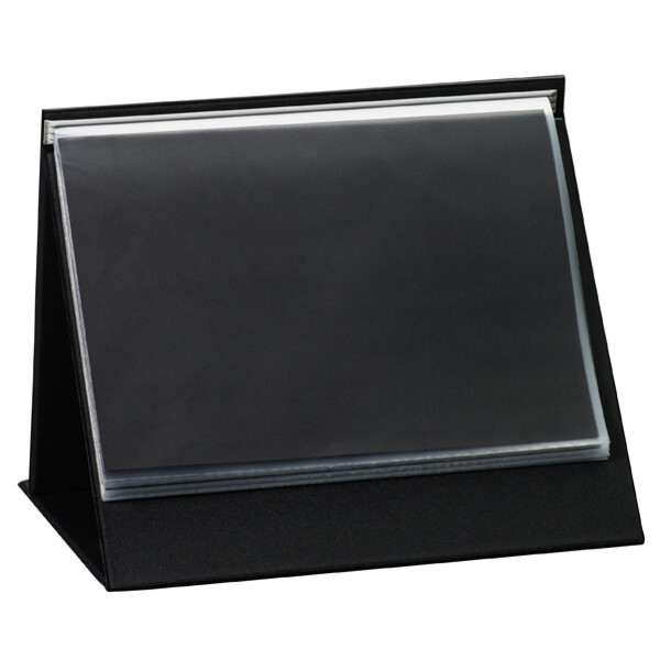 rillstab Tisch-Flipchart, A4 hoch, schwarz, inkl. 20 Hüllen