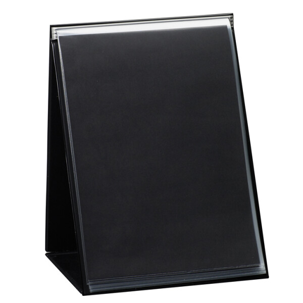 rillstab Tisch-Flipchart, A4 hoch, schwarz, inkl. 20 Hüllen