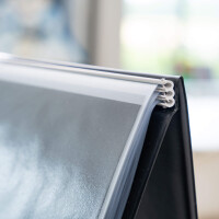 rillstab Tisch-Flipchart, A4 hoch, schwarz, inkl. 20 Hüllen