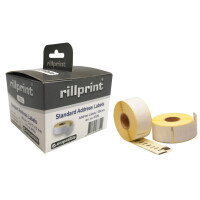rillprint Rollenetiketten, 54 x 25 mm, weiß, permanent