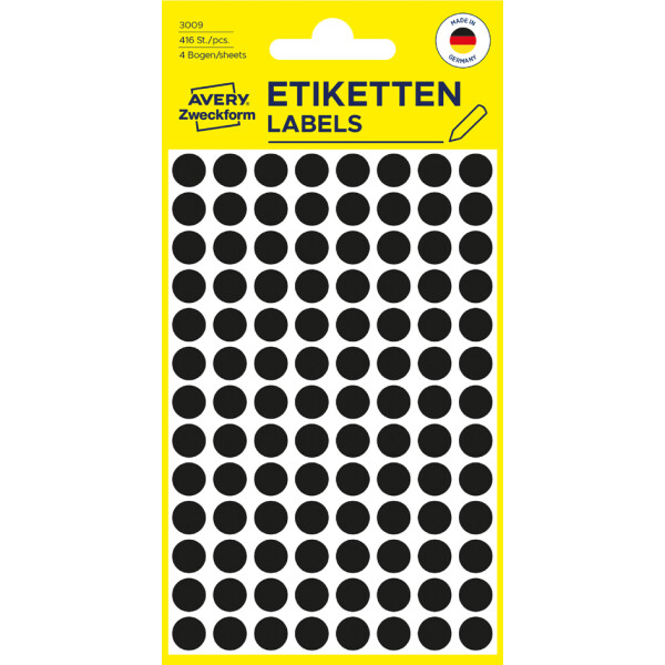 AVERY Zweckform Markierungspunkte, Durchmesser 18 mm, rot