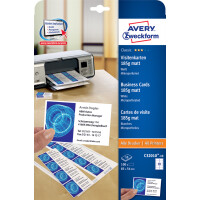 AVERY Zweckform Visitenkarten, 85 x 54 mm, weiß