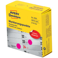 AVERY Zweckform Markierungspunkte, 19 mm, magenta, Spender