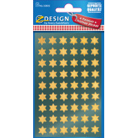AVERY Zweckform ZDesign Weihnachts-Sticker "Sterne", gold
