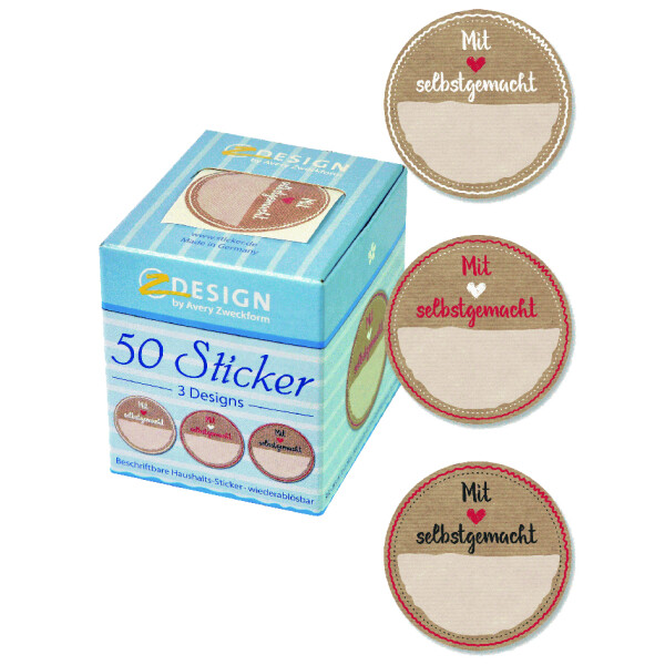 AVERY Zweckform ZDesign Sticker auf Rolle "Homemade"