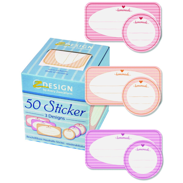 AVERY Zweckform ZDesign Sticker auf Rolle "Homemade"