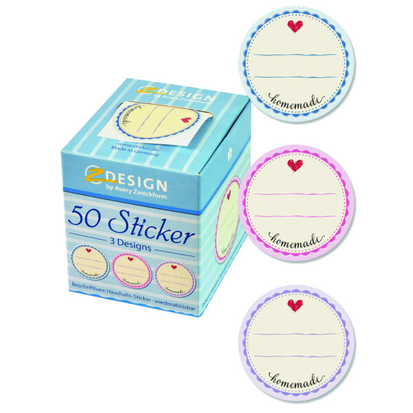AVERY Zweckform ZDesign Sticker auf Rolle "Homemade"