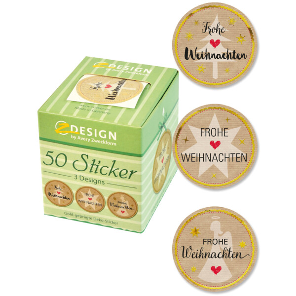 AVERY Zweckform ZDesign Weihnachts-Sticker auf Rolle