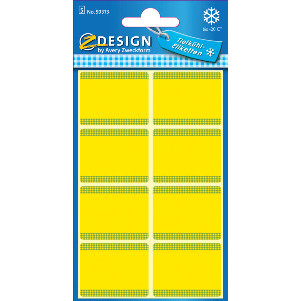 AVERY Zweckform ZDesign Tiefk&uuml;hletiketten HOME, gelb