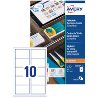 AVERY Cartes de visite Quick&Clean, 200 g m2, blanc mat