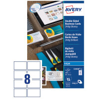 AVERY Cartes de visite Quick&Clean, 260 g m2, blanc mat