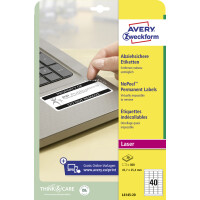 AVERY Zweckform Abziehsichere Etiketten, 63,5 x 33,9 mm