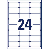 AVERY Zweckform Abziehsichere Etiketten, 63,5 x 33,9 mm