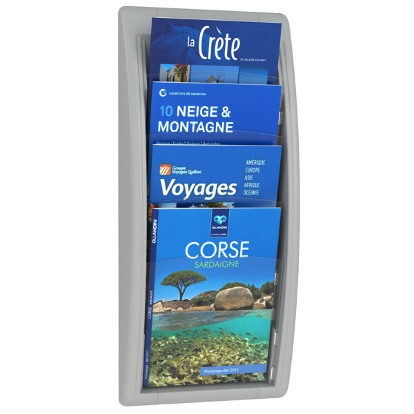 PAPERFLOW Wand-Prospekthalter Quick fit, DIN A4, anthrazit