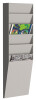 PAPERFLOW Wand-Sortiertafel 6 Fächer, A4 hoch, grau