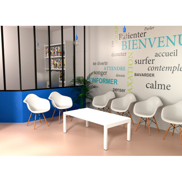 PAPERFLOW Beistelltisch easyDesk, quadratisch, buche weiß