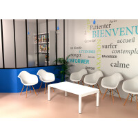 PAPERFLOW Beistelltisch easyDesk, quadratisch, buche weiß