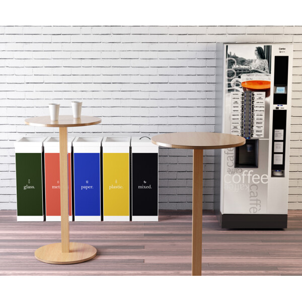 PAPERFLOW Stehtisch Woody, Durchmesser: 600 mm, rot buche