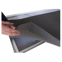 PAPERFLOW Trennwand easyScreen, Textiloberfläche, anthrazit