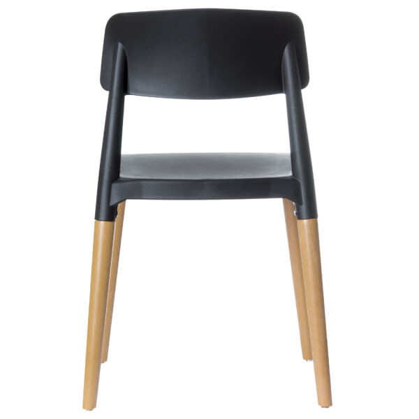 PAPERFLOW Besucherstuhl "GLAMWOOD", 2er Set, schwarz