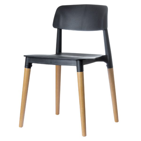 PAPERFLOW Besucherstuhl "GLAMWOOD", 2er Set, weiß