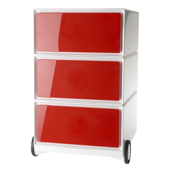 PAPERFLOW Rollcontainer easyBox, 3 Schübe, weiß anthrazit