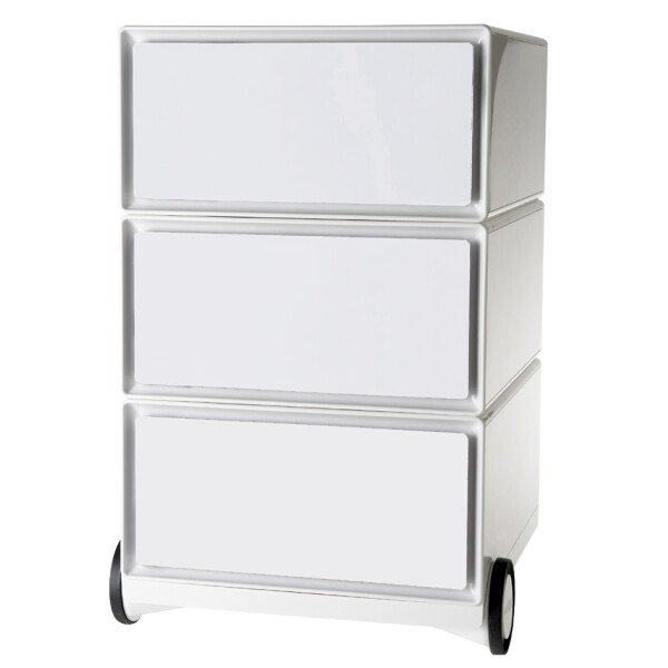 PAPERFLOW Rollcontainer easyBox, 3 Schübe, weiß anthrazit