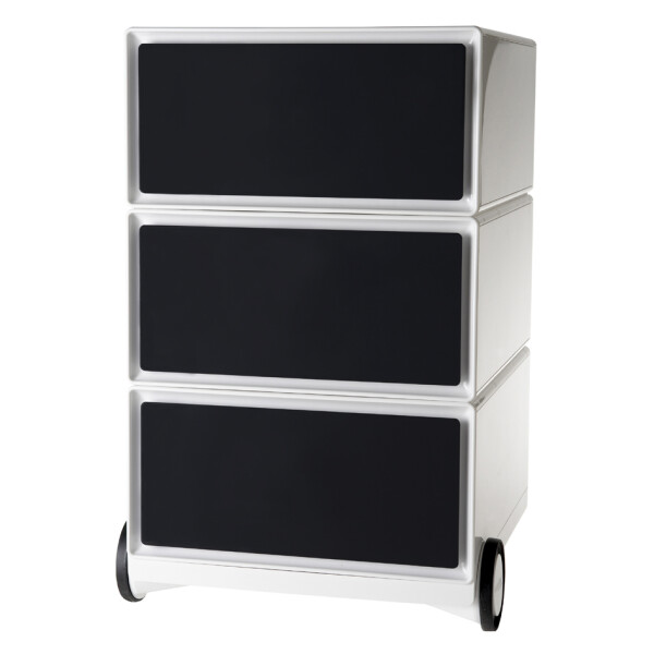 PAPERFLOW Rollcontainer easyBox, 3 Schübe, weiß anthrazit