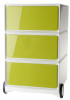 PAPERFLOW Rollcontainer "easyBox", 3 Schübe, weiß rot