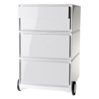 PAPERFLOW Rollcontainer easyBox, 4 Schübe, weiß anthrazit