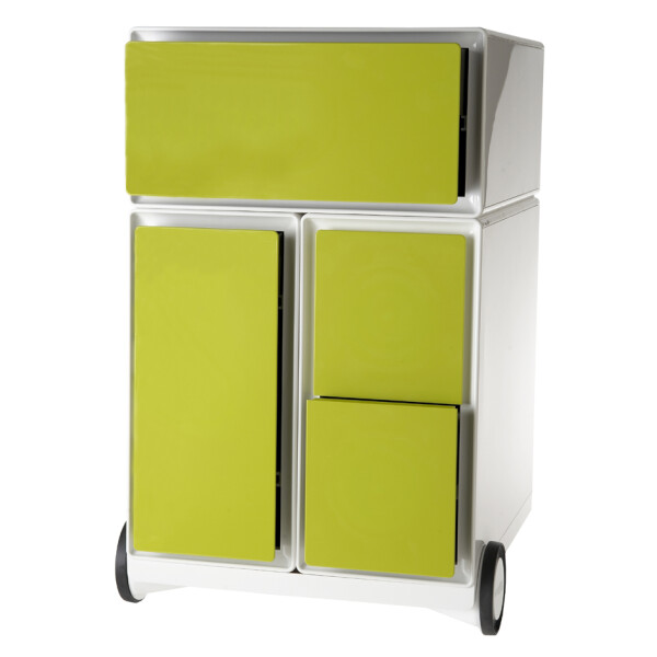 PAPERFLOW Rollcontainer "easyBox", 1 Schub, weiß schwarz