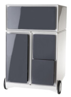 PAPERFLOW Rollcontainer "easyBox", 1 Schub, weiß schwarz