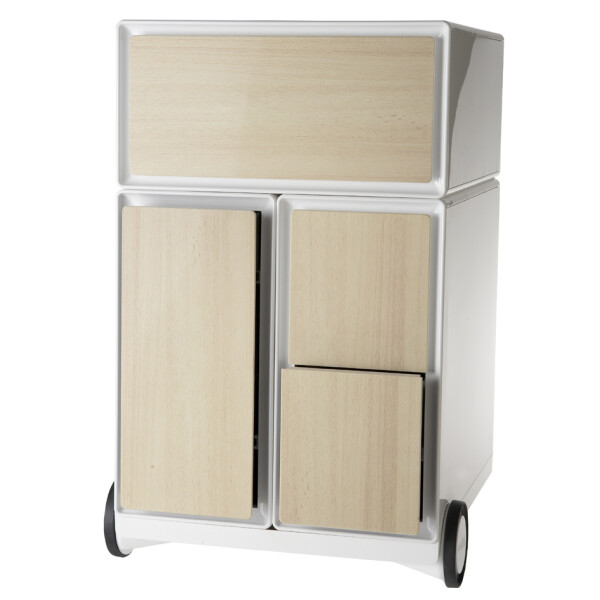 PAPERFLOW Rollcontainer "easyBox", 1 Schub, weiß orange