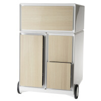 PAPERFLOW Rollcontainer "easyBox", 1 Schub, weiß orange