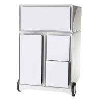 PAPERFLOW Rollcontainer "easyBox", 1 Schub, weiß orange