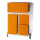 PAPERFLOW Rollcontainer "easyBox", 1 Schub, weiß orange