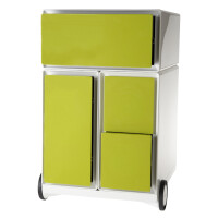 PAPERFLOW Rollcontainer "easyBox", 1 Schub, weiß rot