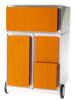 PAPERFLOW Rollcontainer "easyBox", 1 Schub, weiß buche