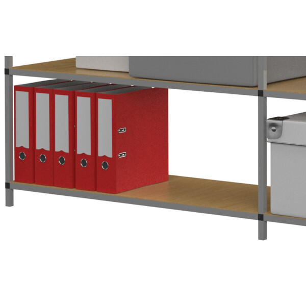 PAPERFLOW Büroregal Tubeco, 6 Böden, Grundelement, grau