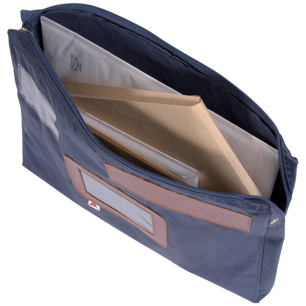 ALBA Banktasche "POCSOU B" mit Dehnfalte, Polyester, blau