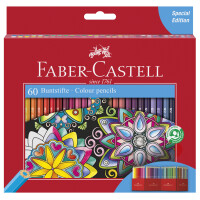 FABER-CASTELL Hexagonal-Buntstifte CASTLE, 12er Kartonetui