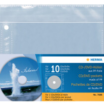 HERMA CD- DVD-Prospekthülle, PP, zum Abheften, 145 x...