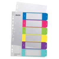 LEITZ Kunststoff-Register WOW, Zahlen, A4...