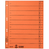 LEITZ Trennblätter, A4 Überbreite, Manilakarton 230g qm,gelb