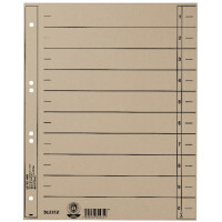 LEITZ Trennblätter, A4 Überbreite, Manilakarton 230g qm,grün