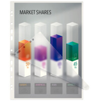 LEITZ Laminierfolientasche, DIN A4, Abheftlochung, 160 mic