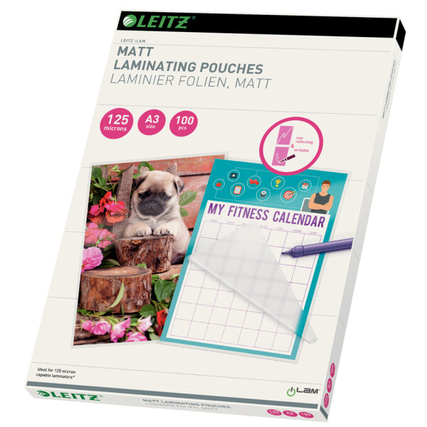 LEITZ Laminierfolientasche, DIN A4, matt, 250 mic