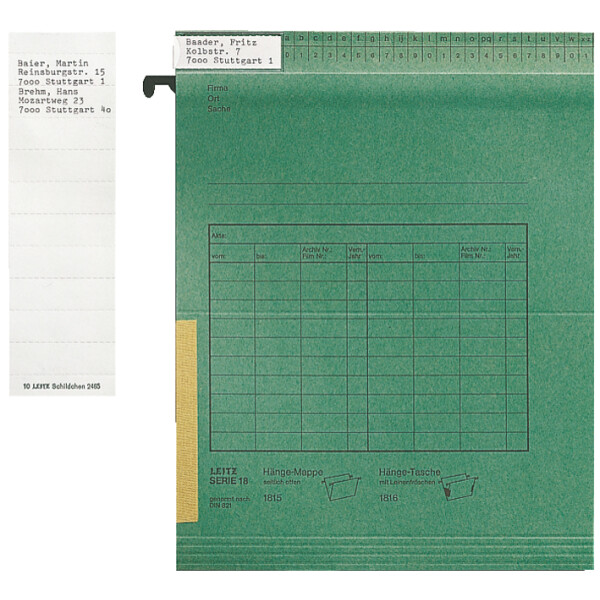 LEITZ Blanko-Beschriftungsschildchen, (B)60 x (H)21 mm