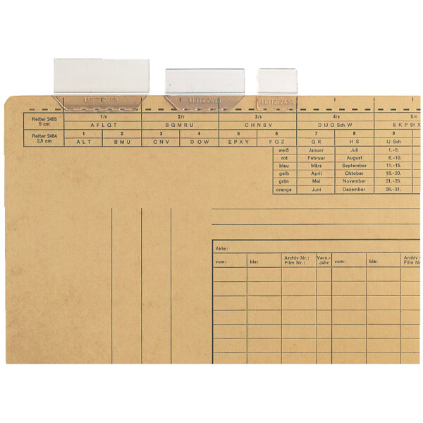 LEITZ Vollsichtreiter, (B)25 mm, 3-zeilig beschriftbar